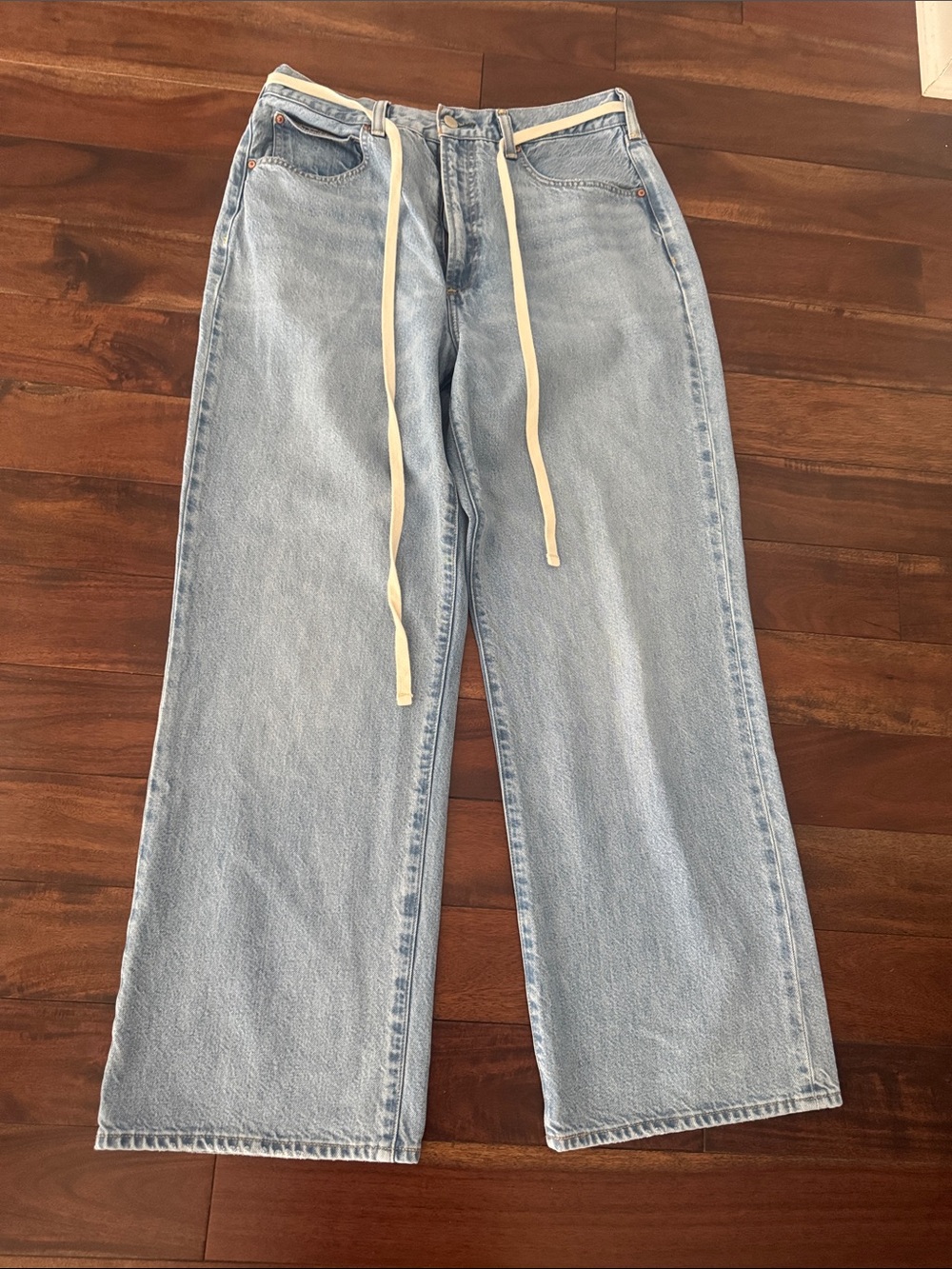 Denim Forum Light Blue Wide Leg Jeans